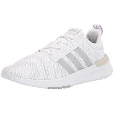 Imagem de adidas Tênis de corrida feminino Racer Tr21, Branco/prata fosco/cinza, 11