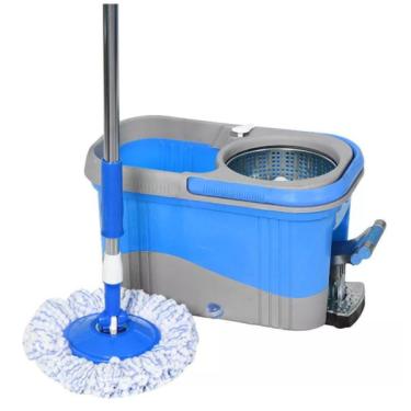 Imagem de Balde Mop 360° Deend Profissional Com Esfregão E Pedal Azul -