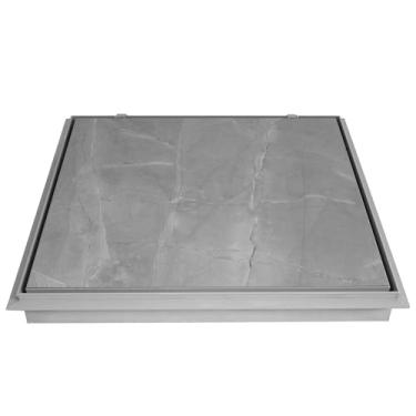 Imagem de Tampa Casa de Maquina Piscina Aluminio Rebaixada 100 x 100 Oculta Grelha Invisivel