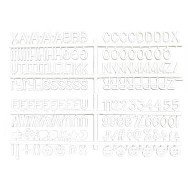 Imagem de Letras de quadro de letras apenas para quadros de letras Flet, quadro de letras de plástico, quadro de mensagens, quadro de palavras com letras, números e símbolos, letras de feltro para quadros de