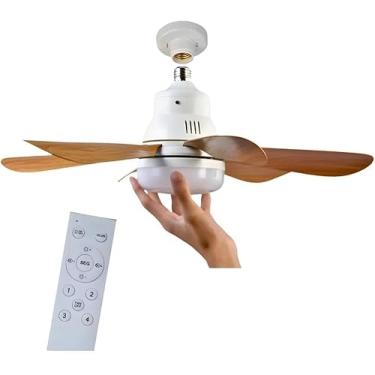 Imagem de Ventilador Teto Com Luminária LED e Controle Remoto Silencioso 5 Pétalas Bivolt - YODHE