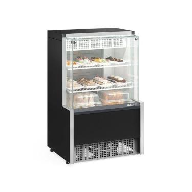 Imagem de Vitrine Refrigerada Gpea075r Gelopar Aurora Confeitaria 0,74mt Preto 110v