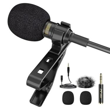Imagem de PoP voice Microfone de lapela profissional de lapela de 3,5 mm, compatível com transmissor DJI Mic 2/Rode Wireless GO 2/II para câmera de smartphone, mini microfone para YouTube, entrevista, vídeo,