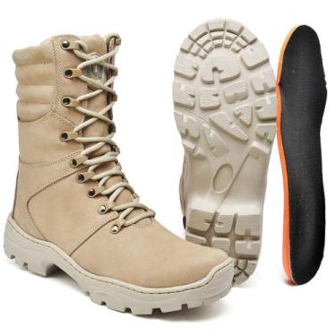 Imagem de Bota Masculina Couro Para Trabalho Cano Médio Adventure Confortável Mo
