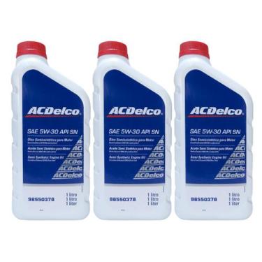 Imagem de Kit Com 3 Lt Acdelco 5w30 Semissintético Original Gm Api Sn
