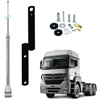 Imagem de Antena Móvel Px Inox 2,70m Alongador 60cm Suporte Traseiro Mercedes Be