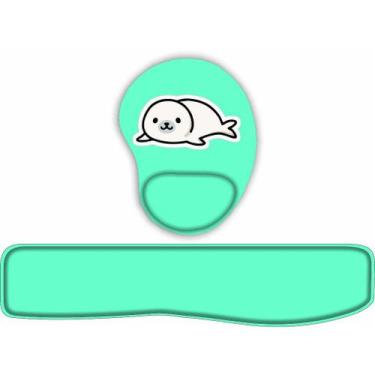 Imagem de Kit Mouse Pad + Apoio de teclado Foca - JDM