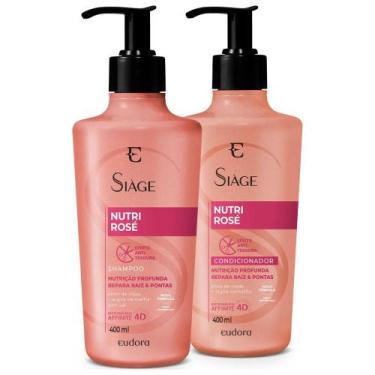 Imagem de Kit Eudora Siàge Nutri Rosé Shampoo 400ml + Condi 400ml