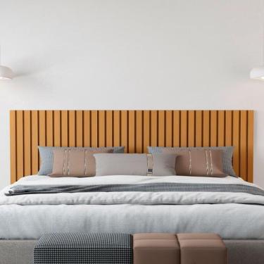 Imagem de Cabeceira King Maracá Ripado Nature - Jb Bechara, Moderno, Marrom