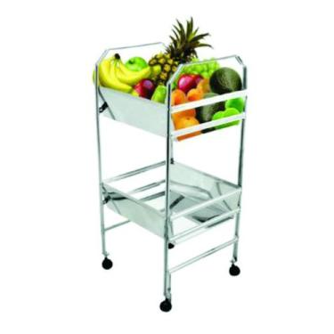 Imagem de Fruteira Inox com 2 andar - Dinox, Aço, aço inox, Cinza