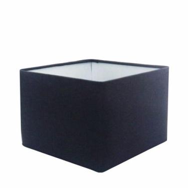 Imagem de Cúpula em tecido quadrada abajur luminária cp-25/35x35cm preto - Vivar