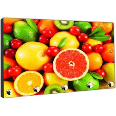 Imagem de Porta Chaves Frutas Cozinha Restaurantes Salas Organizador Chaveiro De