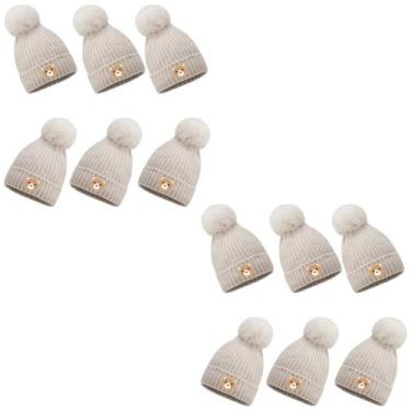 Imagem de kit 12 toucas gorro infantil de pompom bichinho para menino menina for