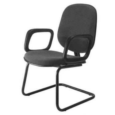 Imagem de Cadeira Diretor Interlocutor para Escritório Linha Uno Preto - Design 