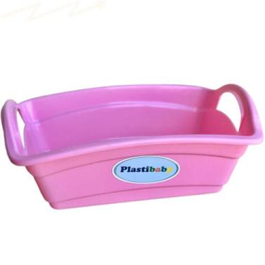 Imagem de Cesto/ Caixa organizadora Multiuso Baby Rosa- Plastibrasil