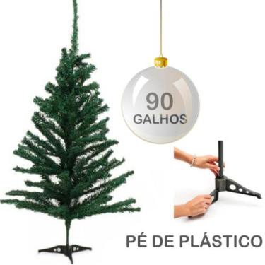 Imagem de Árvore de Natal Verde 90cm Galhos Decoração Natalina Pinheiro Pinheiri