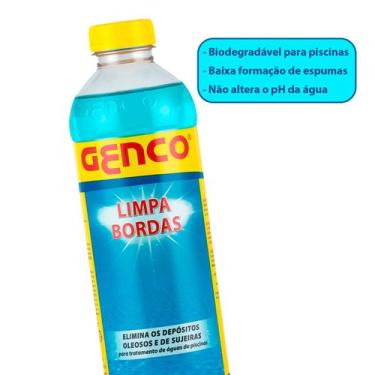 Imagem de Limpa Bordas Para Piscinas Genco Desengordurante Baixa Espuma 1 Litro
