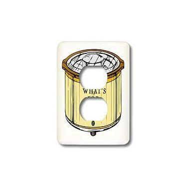 Imagem de 3dRose Lsp_80355_6 Pote de Crock Pot with Whats for Dinner escrito nele 2 Tomadas Tampa