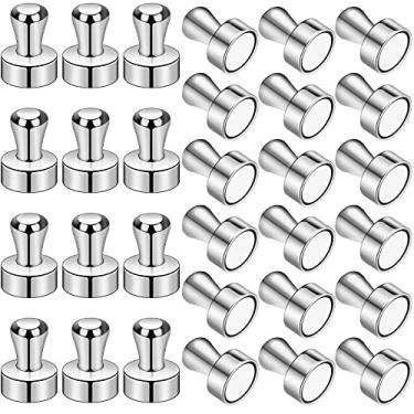 Imagem de 30 peças de ímãs magnéticos de metal, ímãs práticos de geladeira, perfeitos para ímãs de quadro branco, ímãs de escritório, ímãs de mapa