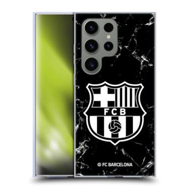 Imagem de Head Case Designs Capa de gel macio oficialmente licenciada pelo FC Barcelona com estampa de brasão de mármore preto compatível com Samsung Galaxy S24 Ultra 5G