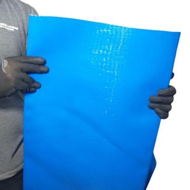 Imagem de Rolo de 15 Metros de Mangueira Flat Azul 10 Polegadas Irrigação Borrac