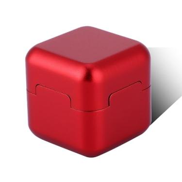 Imagem de flexman Suporte de giz para tacos de piscina, mini suporte de giz portátil de alumínio, ímã embutido, estojo de transporte de giz de bilhar com tampa removível para entusiastas de bilhar lubrificar