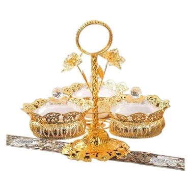 Imagem de fruteira cesta Titular circular metal tigela de frutas portátil ferro seco frutas lanches tigela pratos lanche placas e bandejas para sala estar e cozinha bancada