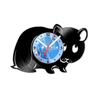 Imagem de Relógio De Parede Disco Vinil Animais - Hamster - VAN-124 - Modernarte