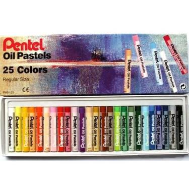 Imagem de Giz Pastel Oleoso Pentel 25 Cores PHN-25