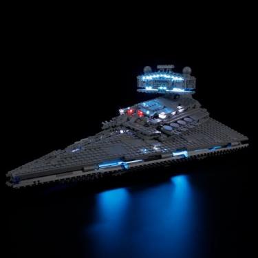 Imagem de Mililier LED Light Kit for Lego 75394 Star Wars Imperial Star Destroyer Set, Blue Underglow Lights Compatible with Lego 75394 Set (Not Include Blocks Set)