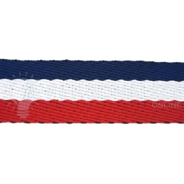 Imagem de Alça Chic Bordo Azul E Branco Largura de 30 mm 03 metros - Personalize