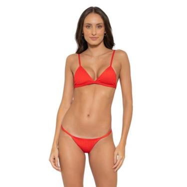 Imagem de Biquíni Aviador Texturizado Com Bojo Calcinha de Tira na Lateral - Mul