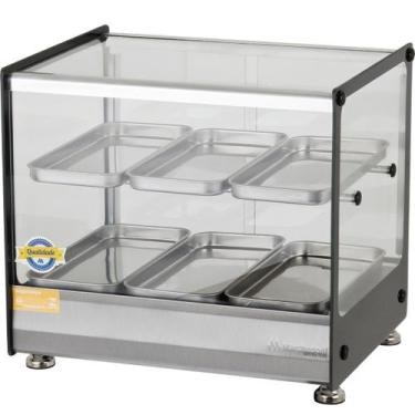 Imagem de Estufa Ônix Dupla Vitrine Para Salgados 6 Bandejas Marchesoni, 220V