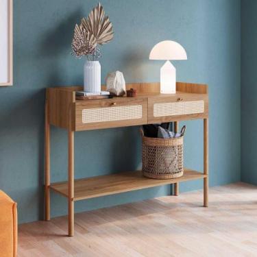 Imagem de Aparador Para Sala Retrô Com Tela Sintética e 2 Gavetas - Artesano SE,