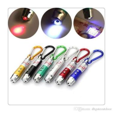 Imagem de Caneta Laser Pointer Varias Cores 3 Em 1 Testa Nota Lanterna Gatos Cri