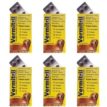 Imagem de Comprimidos Mastigáveis Anti Carrapato, Pulga, Verme e Sarna Vermitril