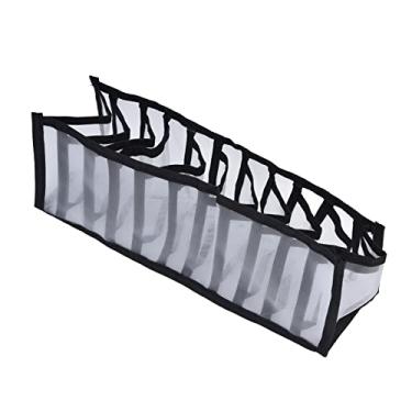 Imagem de Gaveta dobrável, caixa de armazenamento de sutiãs de malha, multiuso, caixa, divisória para calcinhas e meias, 6 células, design múltiplo, organizadores de meias respiráveis (11 gavetas)