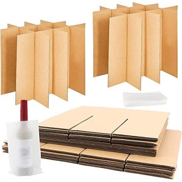 Imagem de TINSKY 4 Conjuntos de Kits de Divisórias de Vidro para Cozinha, Caixa de Mudança, Embalagem de Pratos, Caixas de Mudança- Divisórias de Células de Vidro, Divisórias de Papelão Ondu (4 Conjuntos,)