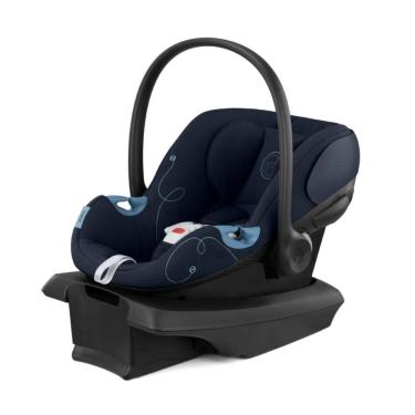 Imagem de Cadeira de Bebe para Carro com Proteção Linear Contra Impactos Laterais, Apoio de Cabeça Ajustável em 11 Posições e Base Safelock, Cybex Aton G, Azul