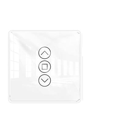 Imagem de Vislone Tuya Wifi Interruptor inteligente de cortina de vidro com arco de tela sensível ao toque, painel de controle compatível com Alexa Google Assistant