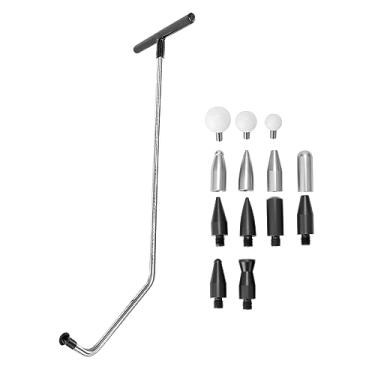 Imagem de Vislone Kit de ferramentas de reparo de amolgadelas de haste de cabra de carro sem pintura com várias cabeças de substituição para remoção de danos de granizo