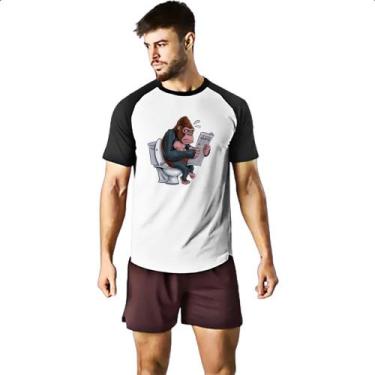Imagem de Camiseta Raglan Gorila na sala de forca - Alearts, P