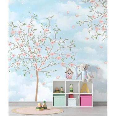 Imagem de Papel de Parede Floral Árvores - AloPapers, 3,50m de largura, 2.30m de