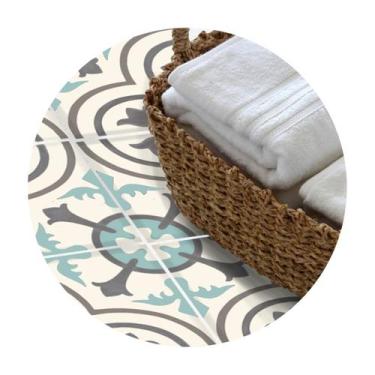 Imagem de Adesivo para piso ladrilho turquês antiderrapante lavavel - Colacomigo