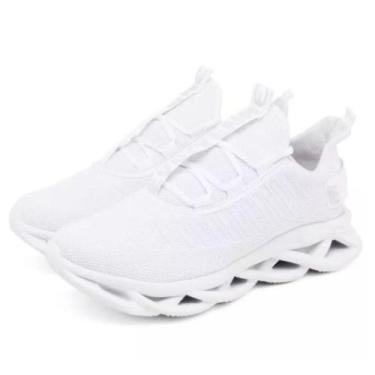 Imagem de Tênis Ev Feminino Academia Corrida Sola Trança Trainaing, White, 36
