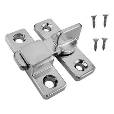 Imagem de Tranquetas Sem Bico P/Porta Portão De Alumínio Zamac - Varios Kits (3, BRILHANTE)