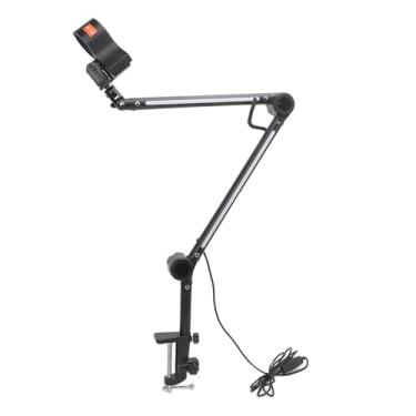 Imagem de Armado de Lança Com Luz RGB, Suporte de Braço de Microfone Com Grampo de Montagem de Mesa e Conectores 3/8 e 5/8, Rotatable Microfone Boom Mic Stand para Podcast, Streaming, Jogo