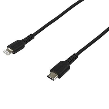 Imagem de StarTech Cabo USB-C para Lightning com 2 m durável preto - resistente resistente tipo A para carregador Lighting/cabo de alimentação sincronizado - Apple MFi certificado iPad/iPhone 12 (RUSBCLTMM2MB)