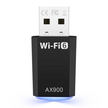 Imagem de Adaptador WiFi para desktop, AX900 USB WiFi 6 adaptador com banda dupla de 5GHz/2,4 GHz, dongle WiFi, adaptador WiFi sem fio para Windows 10/11, adaptador WiFi 6 USB para PC/desktop/laptop