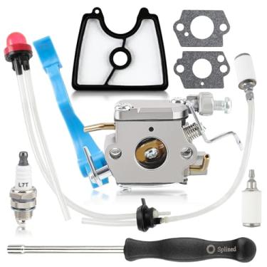 Imagem de MOTOALL Carburador 590460102 para Husq 125B 125BX 125BVX Cortador soprador de folhas Zama C1Q-W37 Carb 545 08 18-11 581798001 5450811 545112101 com linha de combustível de ar Kit
